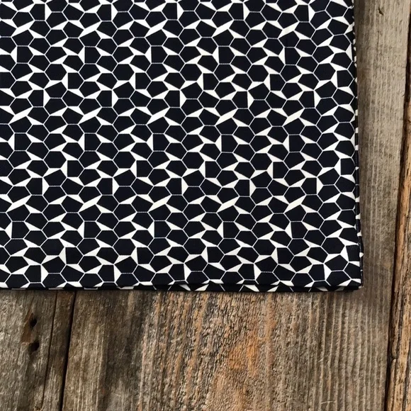 Tory Burch Geometric Long Sleeve Navy Sheath Dress Size Medium - Picture 11 of 13